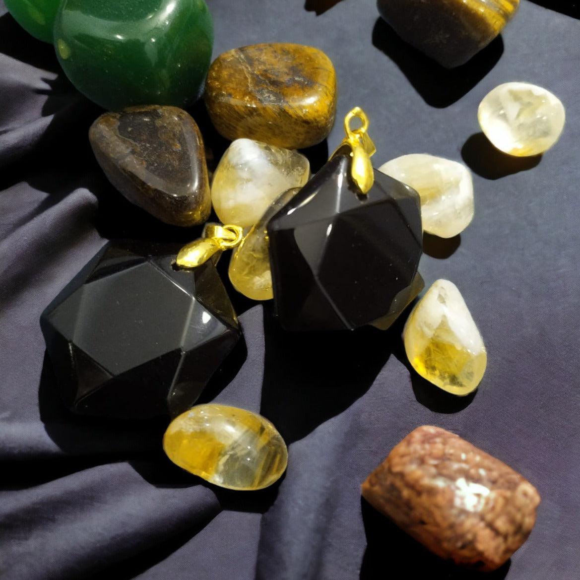 Pendentif Hexagonal Tourmaline Noire