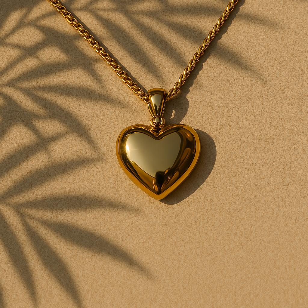 Golden Heartbeat Necklace | Delicate Symbol of Life & Love