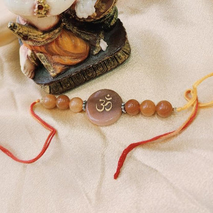 Carnelian Crystal Rakhi | Energizing Gemstone Rakhi for Courage & Vitality