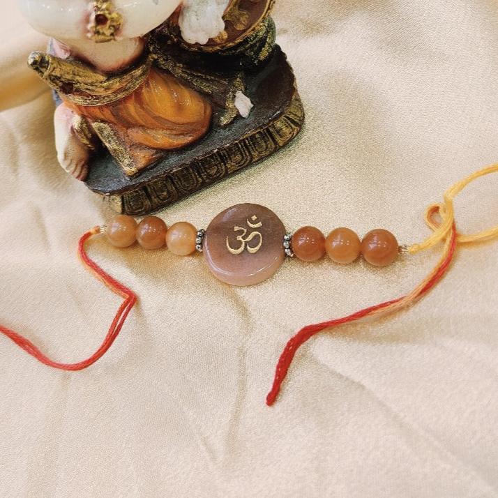 Red Jasper Crystal Rakhi | Energizing Gemstone Rakhi for Courage & Grounding