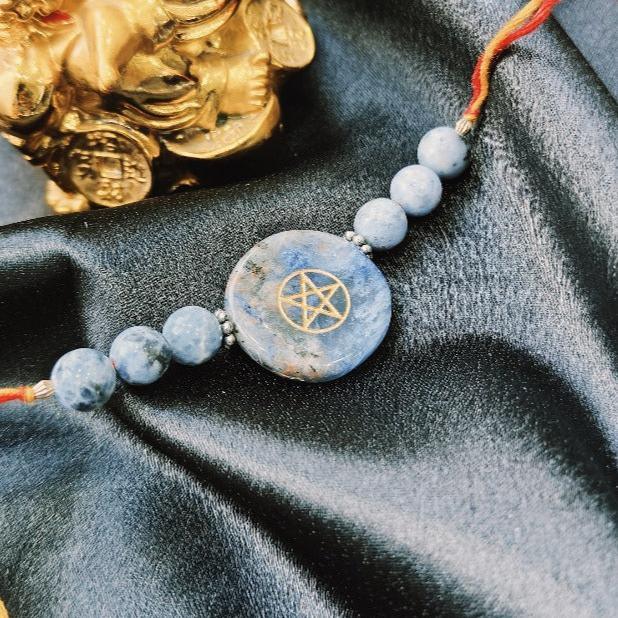 Lapis Lazuli Crystal Rakhi | Healing Gemstone Rakhi for Wisdom & Protection