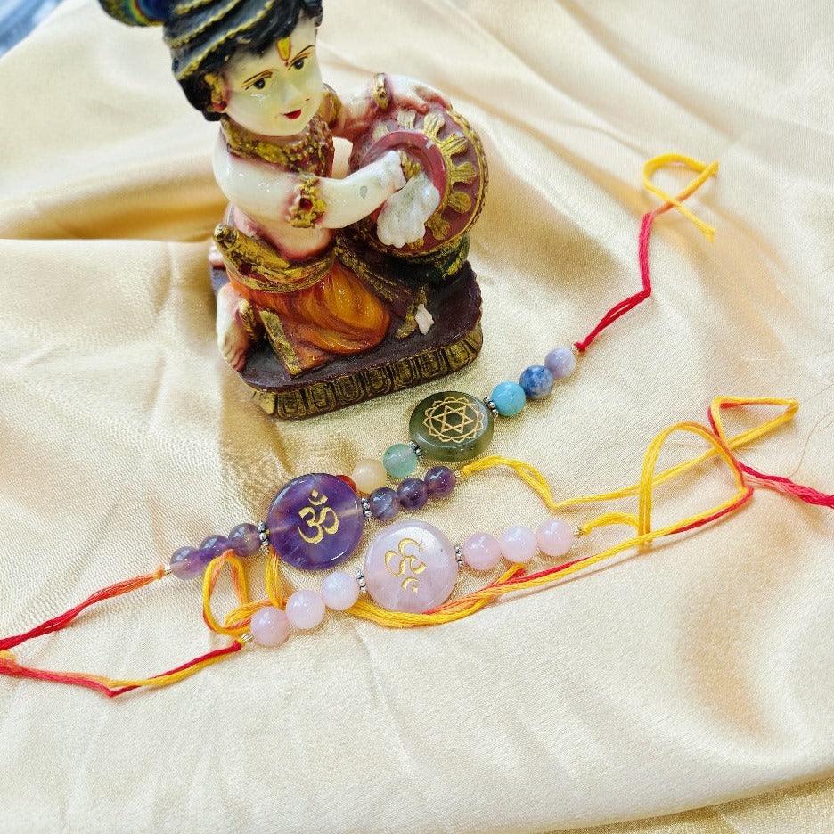 Seven Chakra Authentic Crystal Rakhi | Balance & Harmony Rakhi for Spiritual Healing