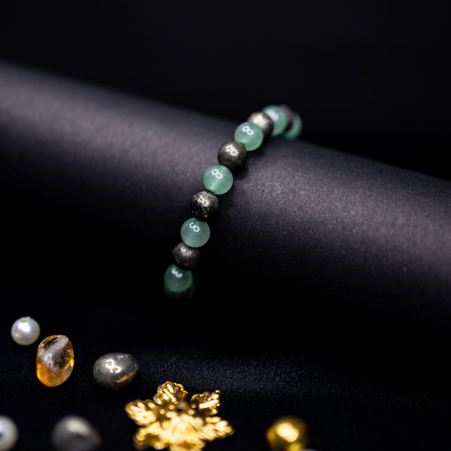 Green Aventurine & Pyrite Combination Bracelet | Natural Gemstone Jewelry for Abundance, Luck & Style