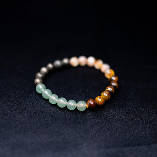 Green Aventurine, Pyrite, Citrine & Tiger Eye Bracelet | Attract Abundance & Manifest Success