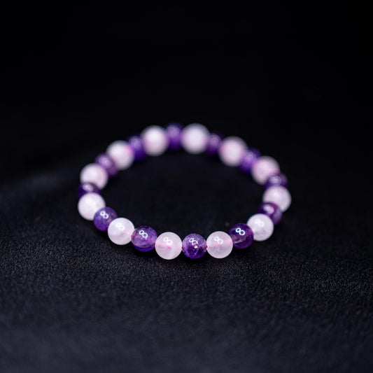 Rose Quartz & Amethyst Bracelet | Cultivate Inner Peace, Love & Abundance