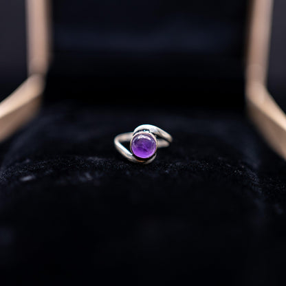 Amethyst Ring | Natural Healing Crystal for Peace, Protection & Spiritual Clarity