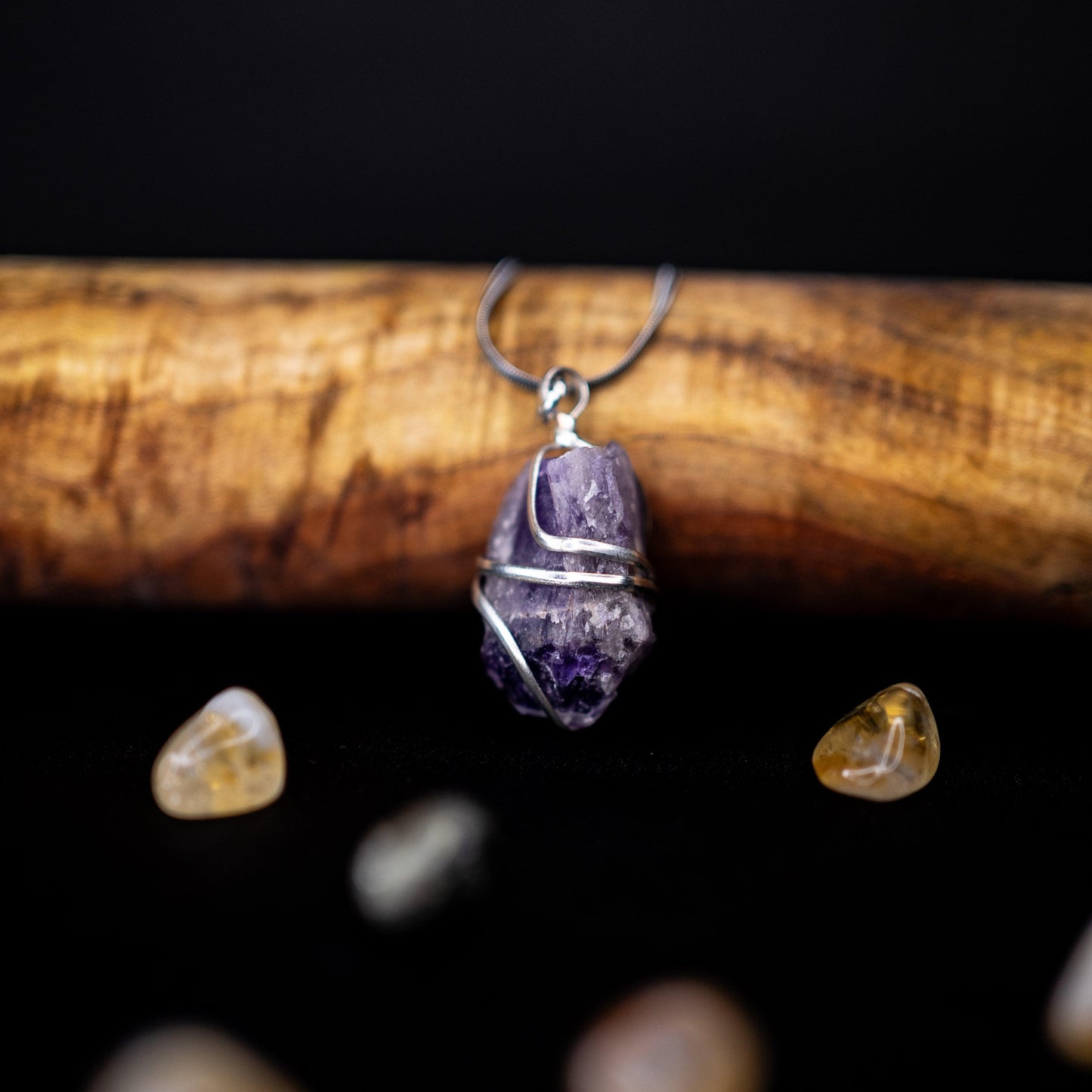 Amethyst Raw Crystal Pendant | Natural Healing Stone for Calm, Clarity & Spiritual Growth