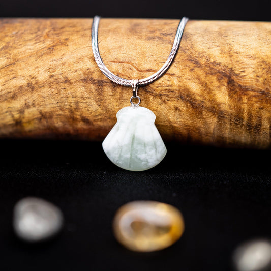 Authentic Prehnite Pendant | Healing Crystal Necklace for Spiritual Growth & Emotional Balance