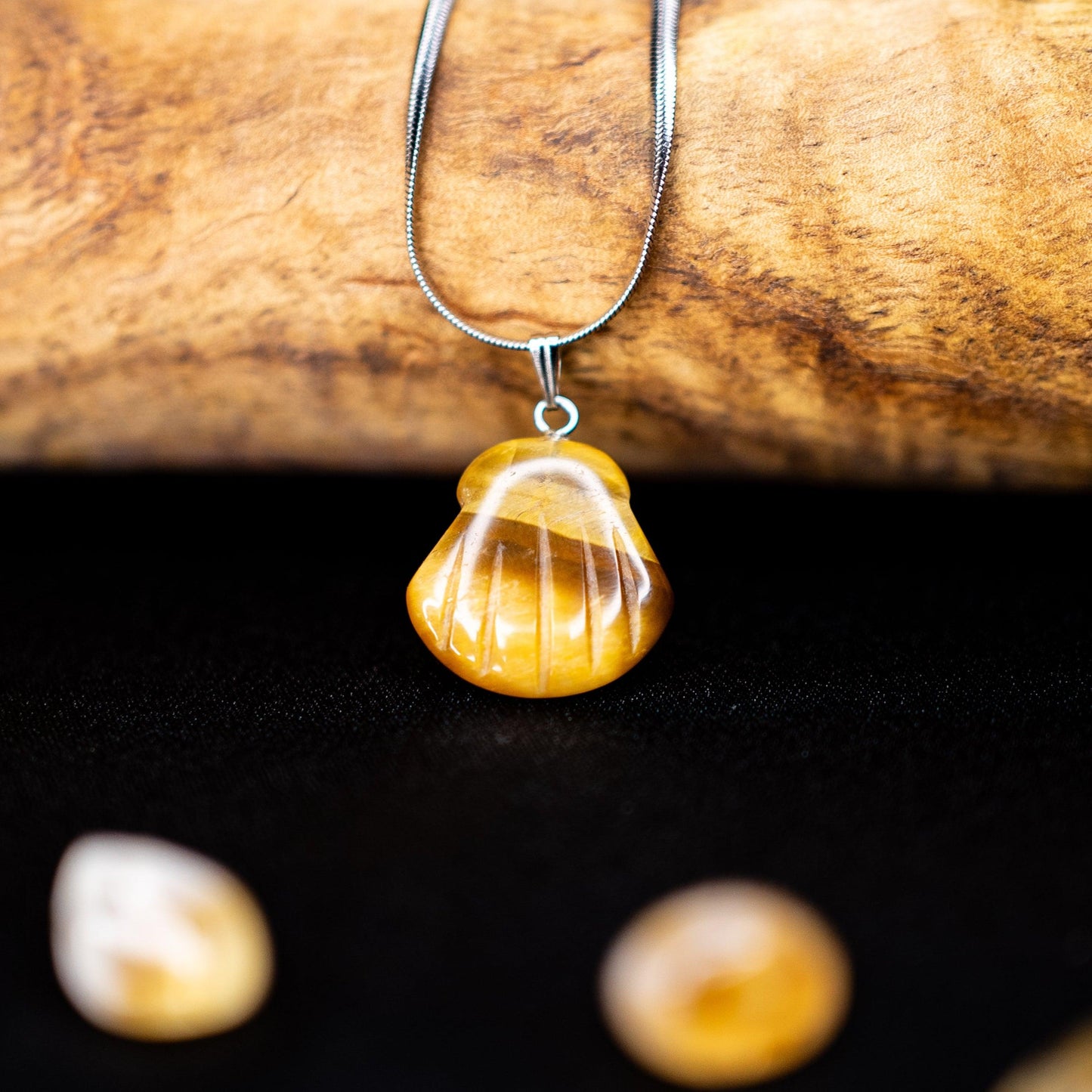 Tiger Eye Pendant | Authentic Healing Crystal Pendant for Protection, Confidence, and Grounding, with Durable Stainless Steel Chain