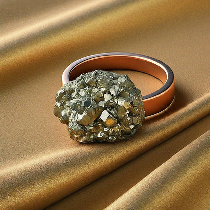 Pyrite Ring | Unleash Abundance & Confidence with This Striking Raw Gemstone