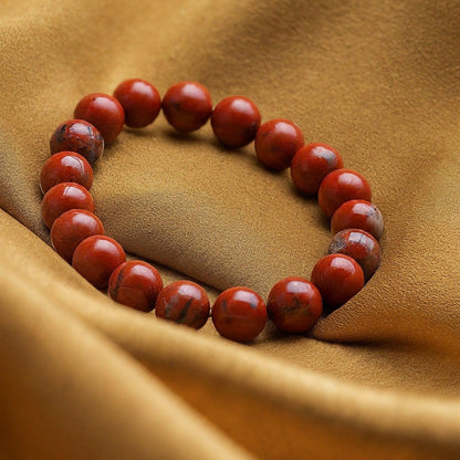 Red Jasper Bracelet | Natural Gemstone for Strength, Vitality & Grounding Energy