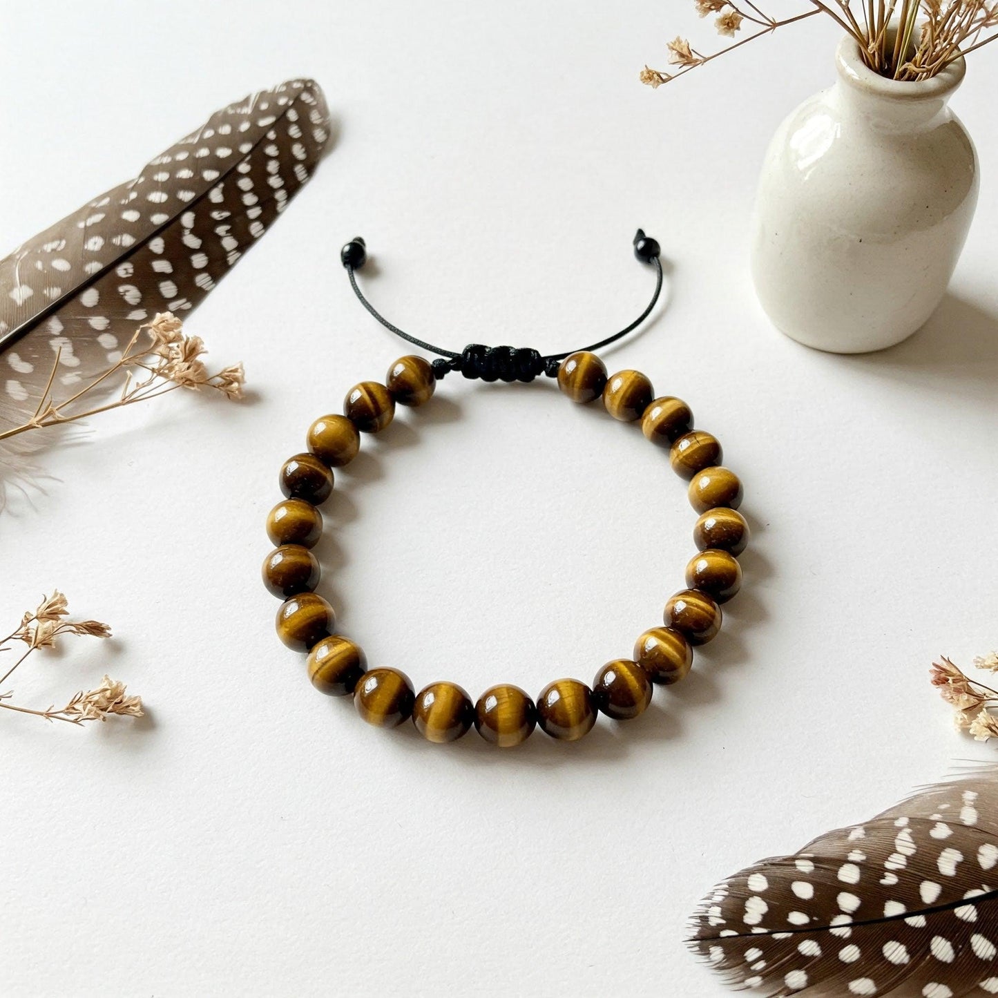 Tiger Eye Bracelet | Natural Protection, Confidence & Success Stone for Men & Women