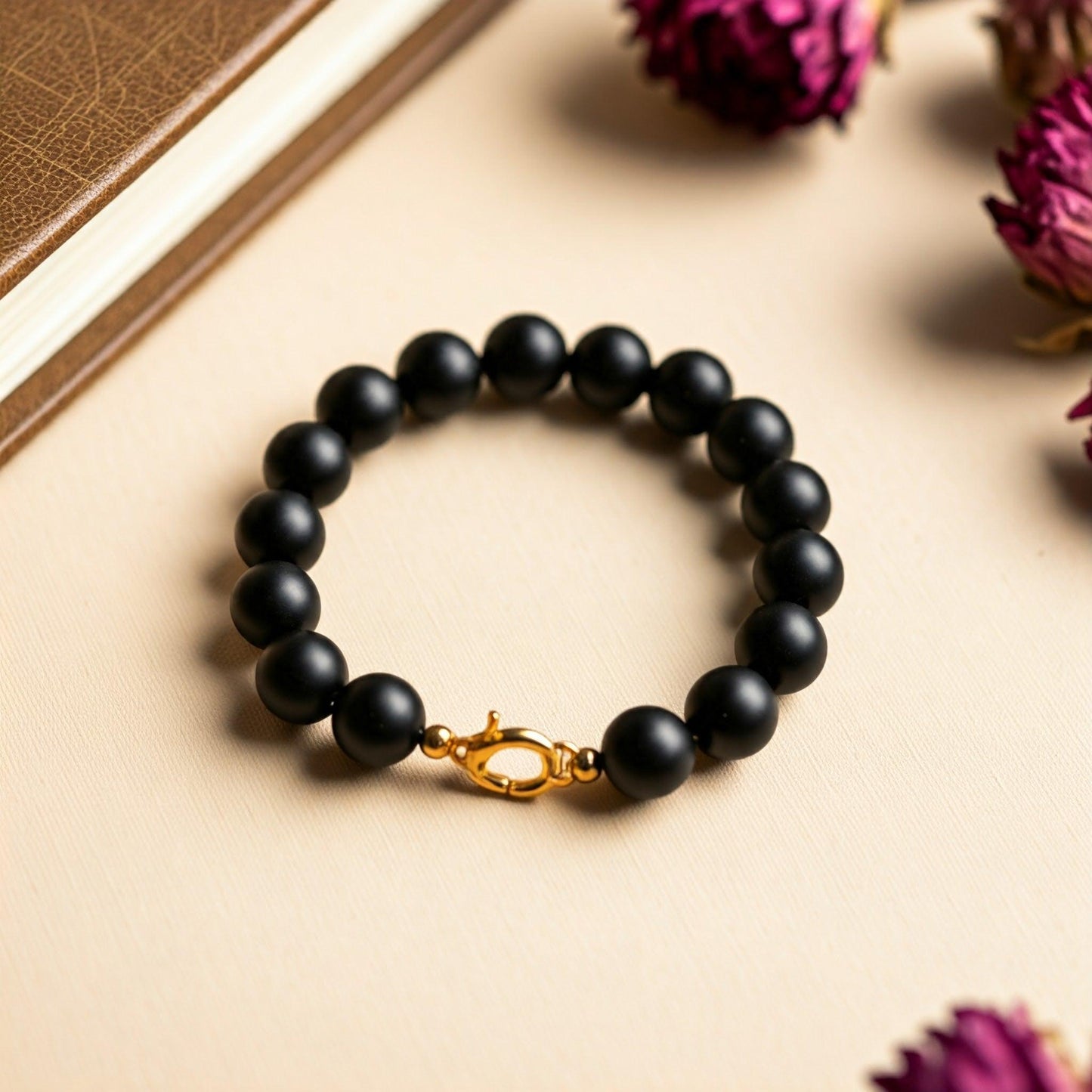 Black Obsidian Bracelet | Authentic Healing Crystal Jewelry for Protection, Grounding, and Energy Cleansing