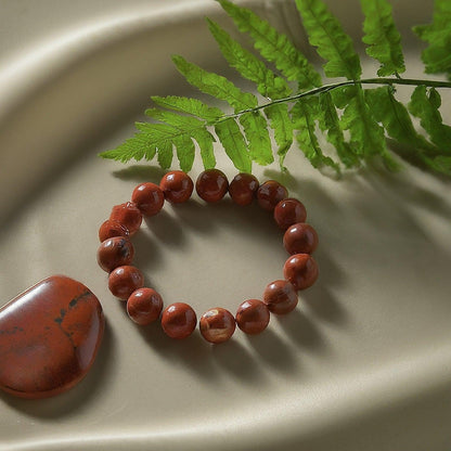 Red Jasper Bracelet | Natural Gemstone for Strength, Vitality & Grounding Energy