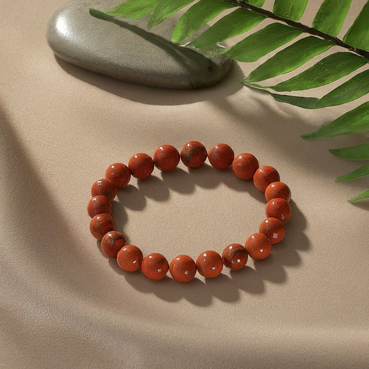 Red Jasper Bracelet | Natural Gemstone for Strength, Vitality & Grounding Energy