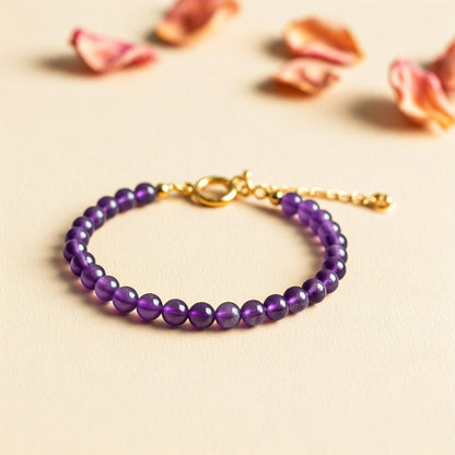 Amethyst Bracelet | Genuine Healing Crystal Jewelry for Calm, Focus, and Spiritual Balance