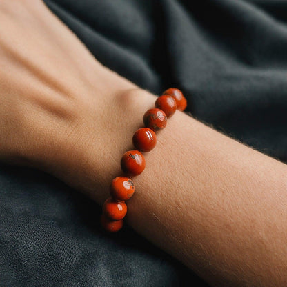 Red Jasper Bracelet | Natural Gemstone for Strength, Vitality & Grounding Energy