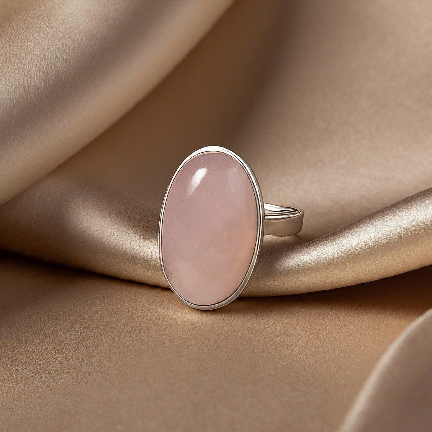 Rose Quartz Ring | Delicate Gemstone Ring for Love & Harmony