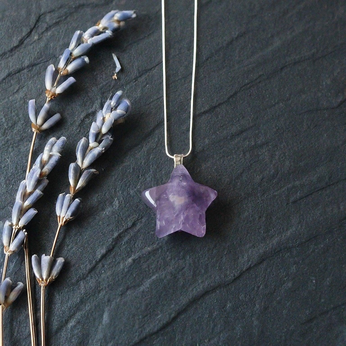 Amethyst Star Pendant | Mystic Cut, Intuition, Protection