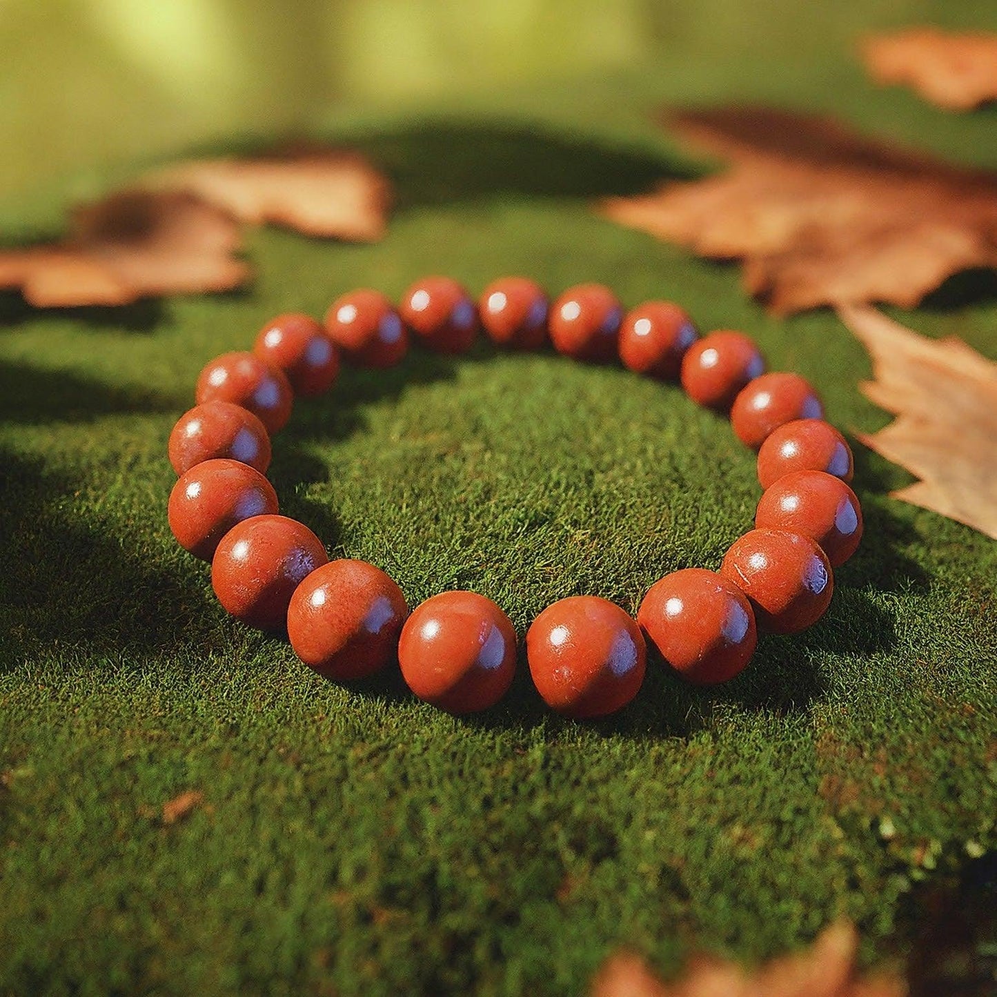 Red Jasper Bracelet | Natural Gemstone for Strength, Vitality & Grounding Energy