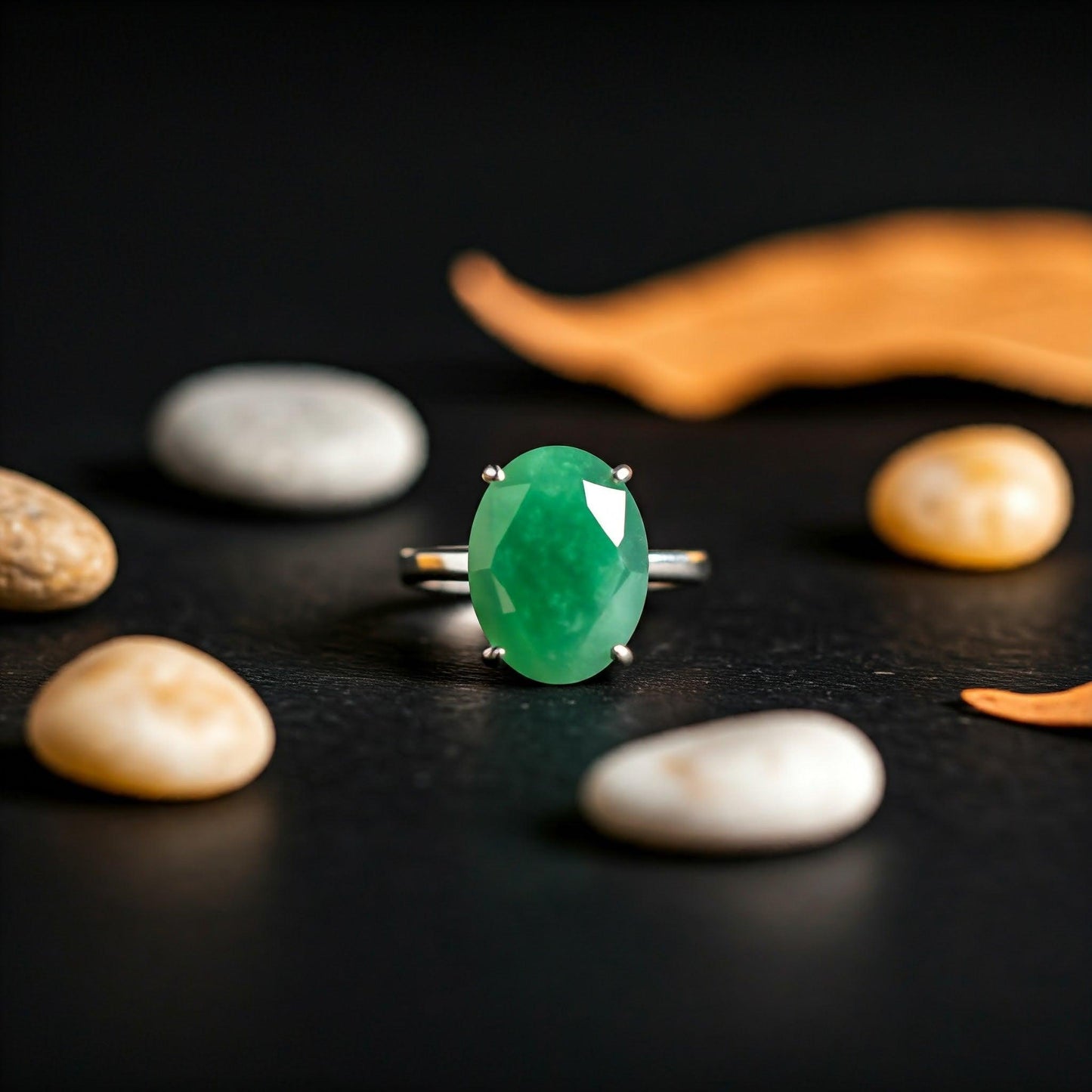 Green Jade Ring | Authentic Gemstone Jewelry for Prosperity & Elegance