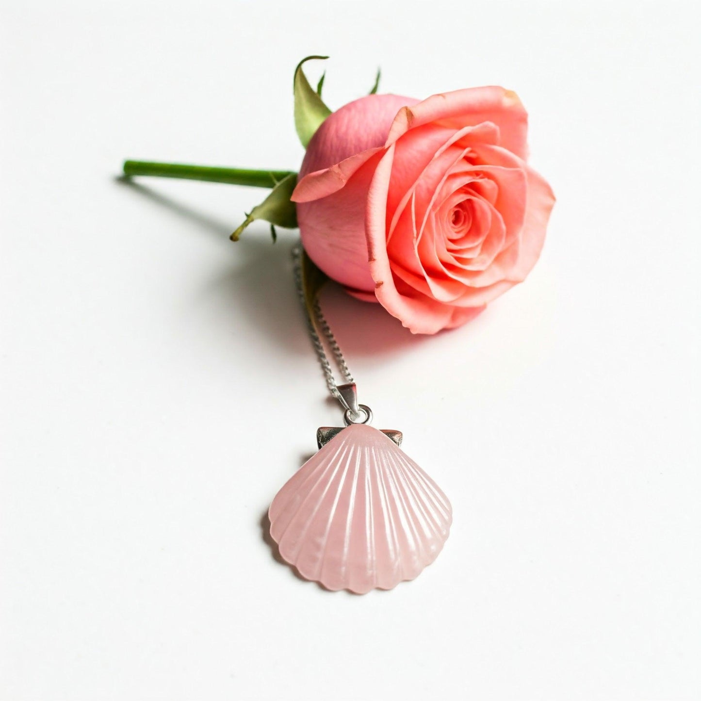 Rose Quartz Pendant | Genuine Healing Crystal Jewelry for Love & Emotional Balance