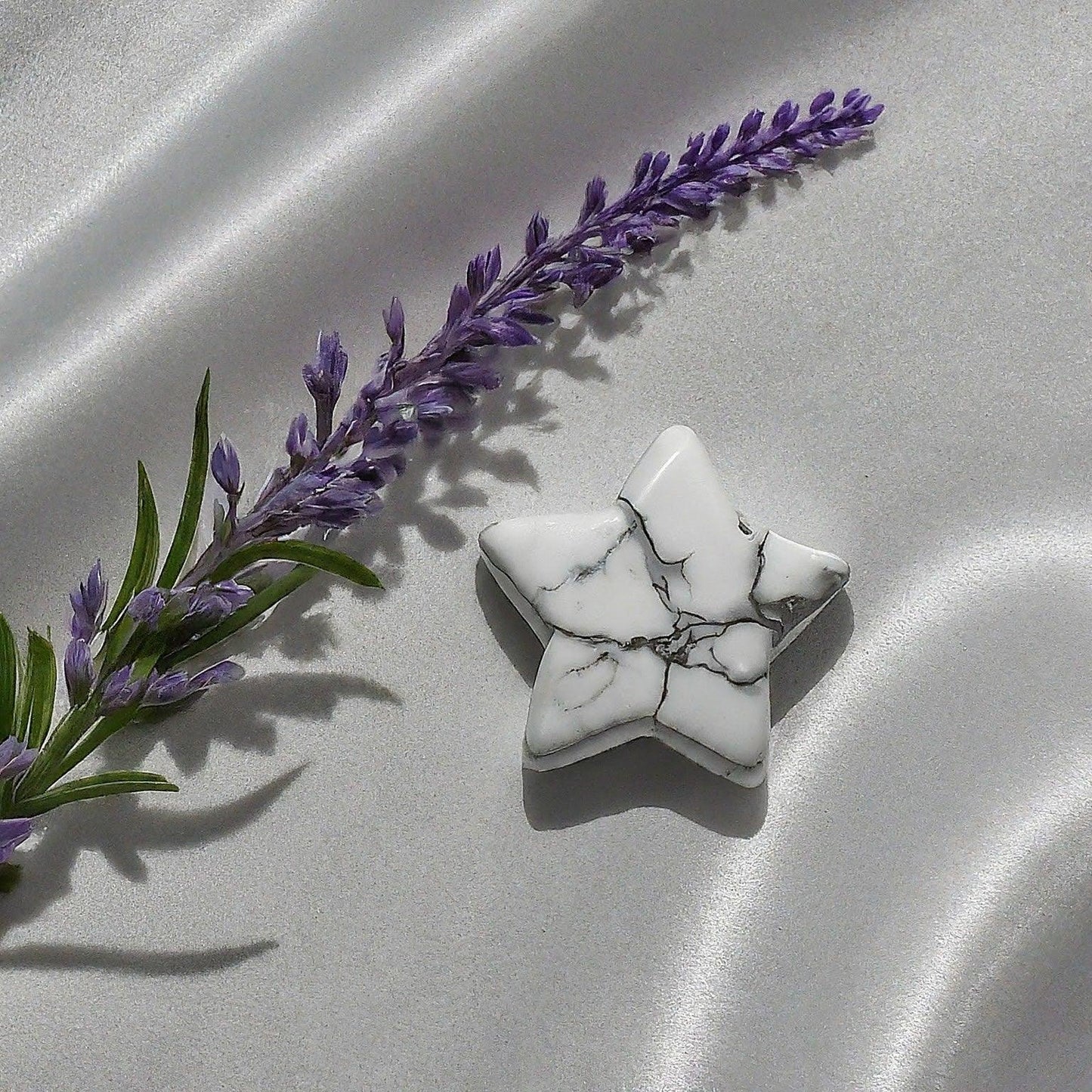 Howlite Star Pendant Necklace | Calming Energy, Stress Relief, Positivity