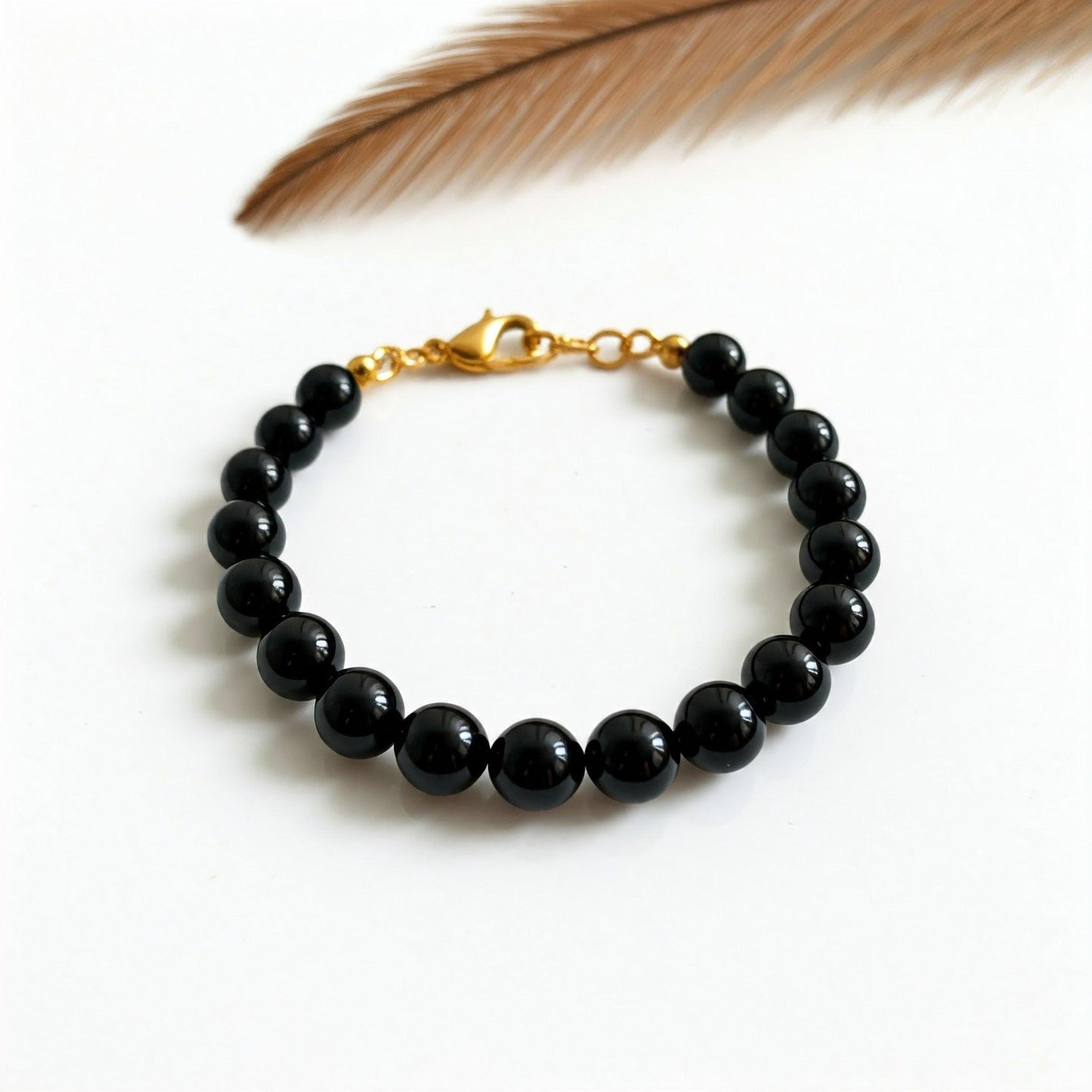 Black Obsidian Bracelet | Authentic Healing Crystal Jewelry for Protection, Grounding, and Energy Cleansing