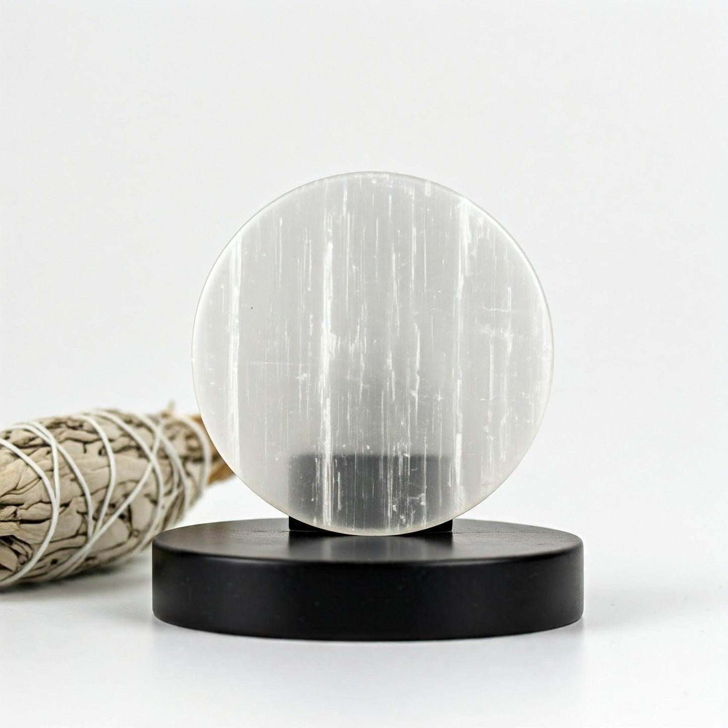 Selenite Round Charging Plate | Authentic Healing Crystal for Energy Cleansing and Aura Purification