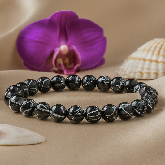 Sulemani Hakik Bracelet (Black Agate) | Natural Gemstone for Protection, Balance & Style