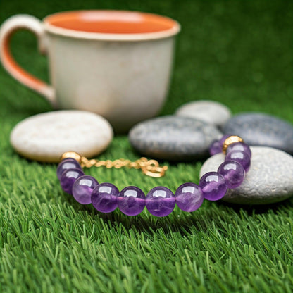 Amethyst Bracelet | Genuine Healing Crystal Jewelry for Calm, Focus, and Spiritual Balance