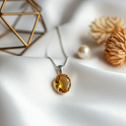 Citrine Pendant | Natural Healing Crystal for Abundance & Positivity