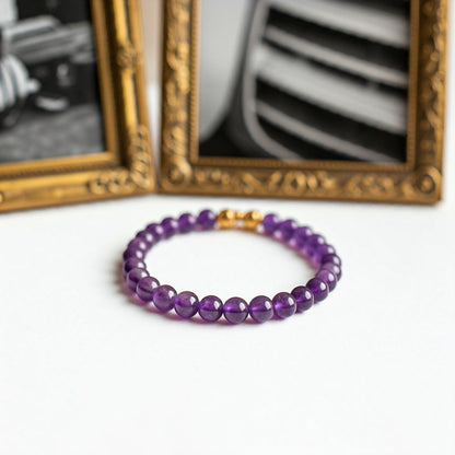 Amethyst Bracelet | Genuine Healing Crystal Jewelry for Calm, Focus, and Spiritual Balance