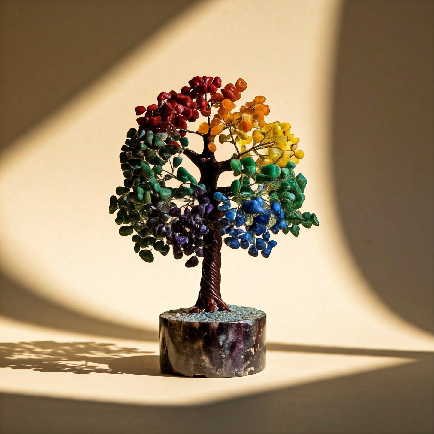 Seven Chakra Crystal Healing Tree | Natural Gemstone Tree for Energy Balance, Positive Vibes & Chakra Alignment