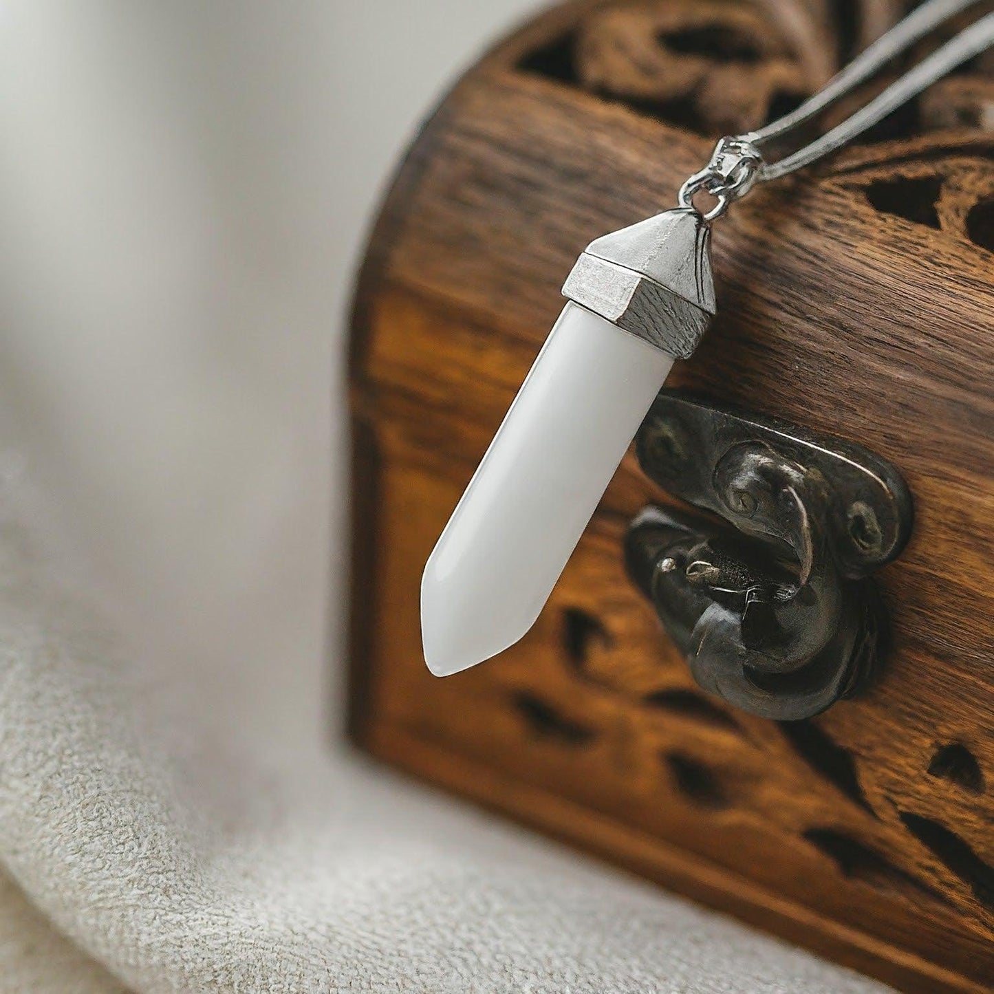 Clear Quartz Pencil Pendant | Enhance Clarity & Focus with This Crystal Gemstone