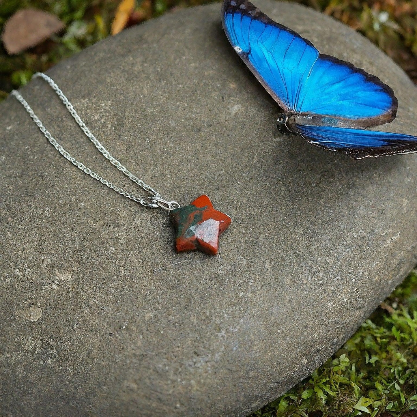 Bloodstone Star Pendant | Healing Energy, Strength, Protection