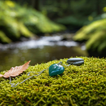 Green Aventurine Heart Pendant | Authentic Healing Crystal for Prosperity & Emotional Balance