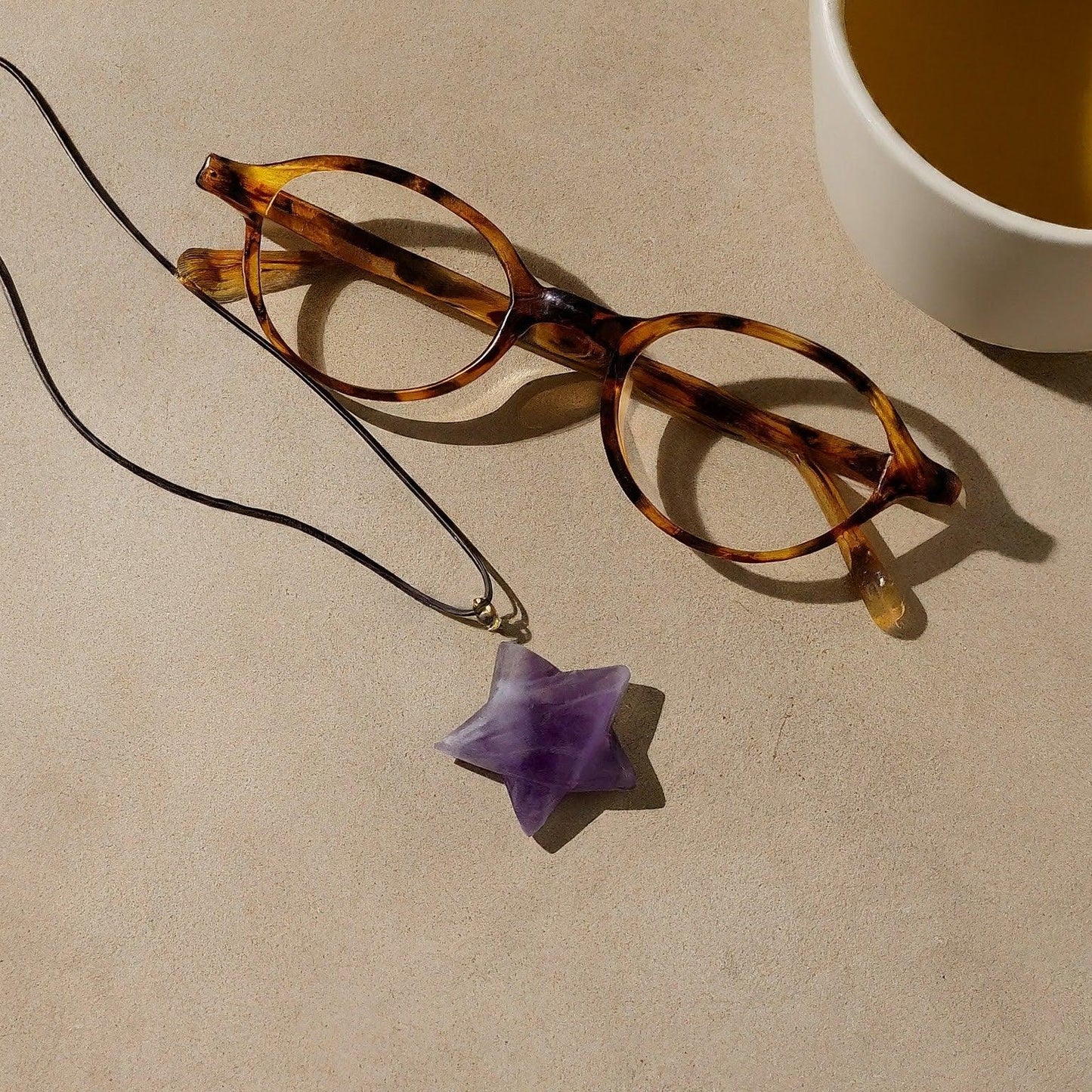 Amethyst Star Pendant | Mystic Cut, Intuition, Protection