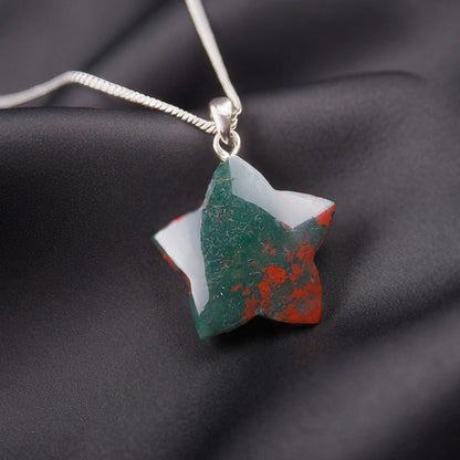 Bloodstone Star Pendant | Healing Energy, Strength, Protection