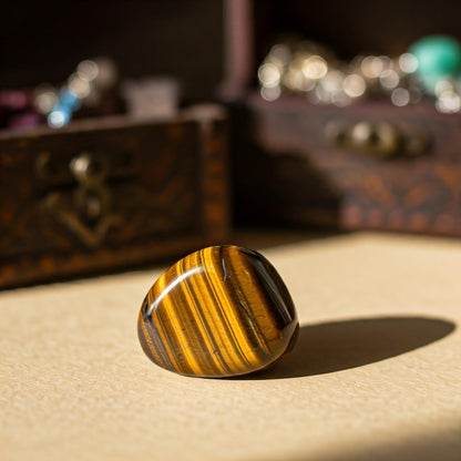 Tiger Eye Tumble Stone | Authentic Healing Crystal for Courage, Confidence & Protection