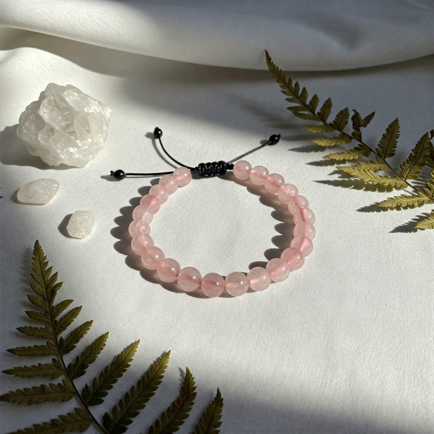 Rose Quartz Bracelet | Natural Love Crystal for Self-Love, Healing & Positive Energy