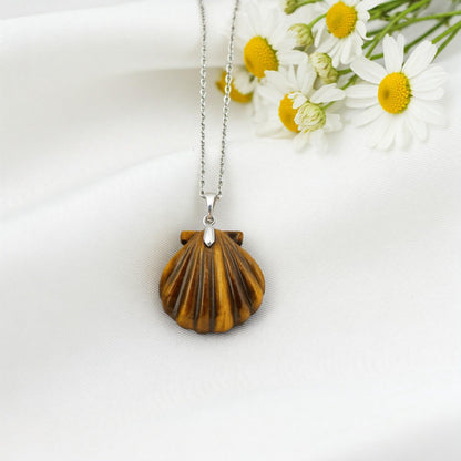 Tiger Eye Pendant | Authentic Healing Crystal Pendant for Protection, Confidence, and Grounding, with Durable Stainless Steel Chain