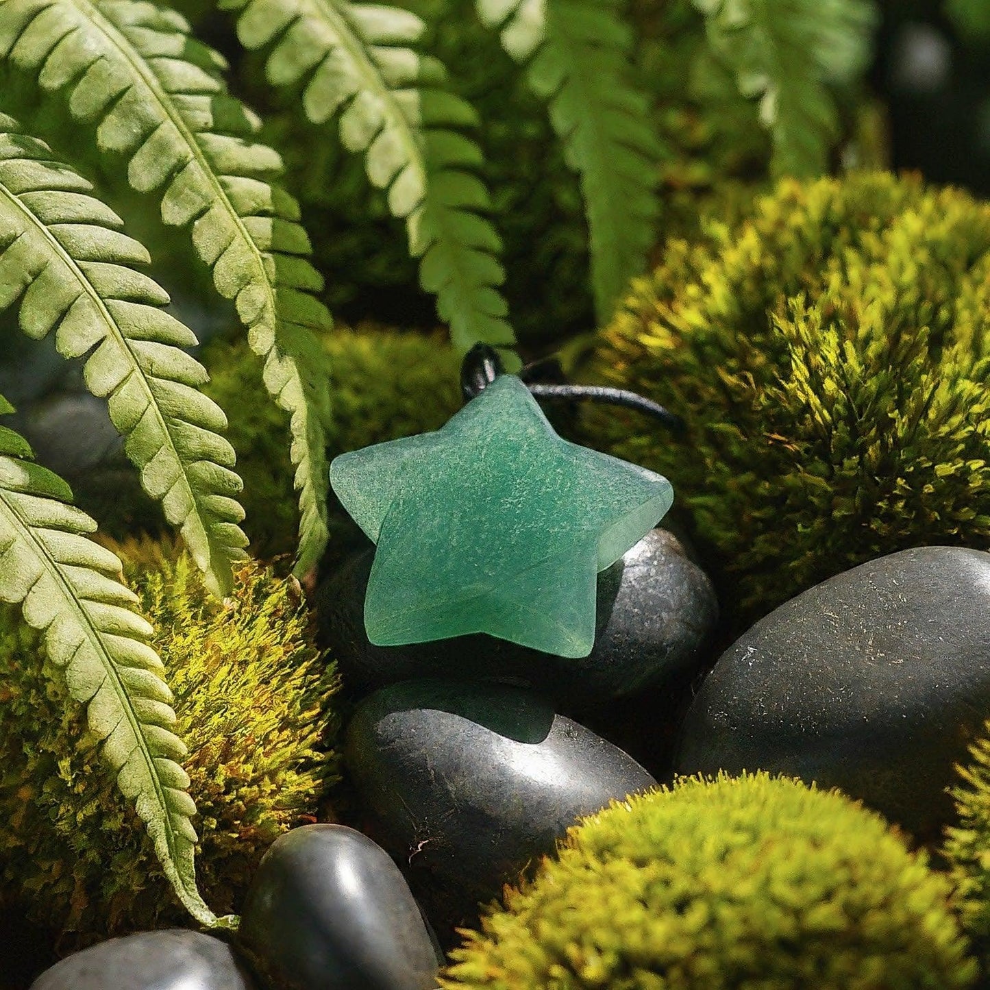 Green Aventurine Star Pendant Necklace | Abundance, Luck, Prosperity