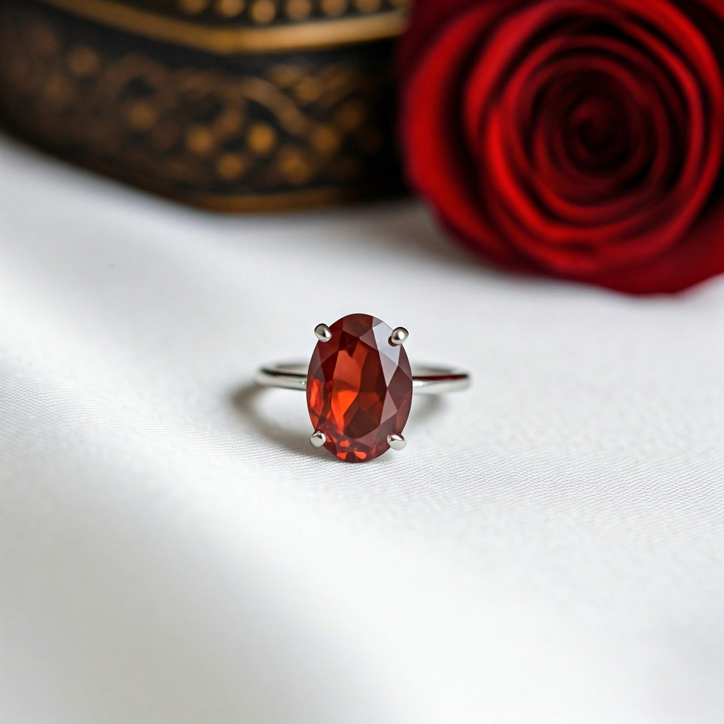 Red Goldstone Ring | Elegant Gemstone Jewelry for Positivity and Confidence