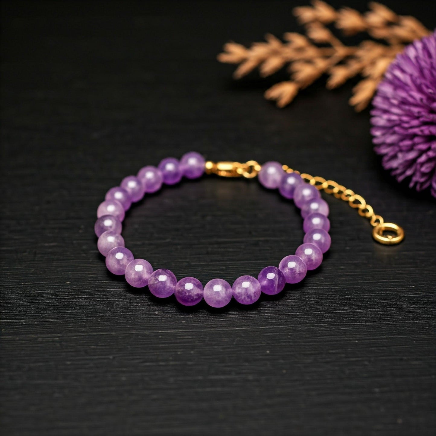 Amethyst Bracelet | Genuine Healing Crystal Jewelry for Calm, Focus, and Spiritual Balance