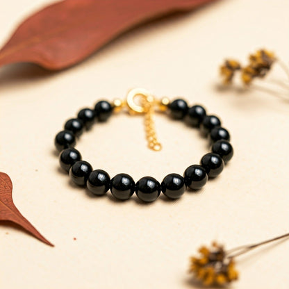 Black Obsidian Bracelet | Authentic Healing Crystal Jewelry for Protection, Grounding, and Energy Cleansing