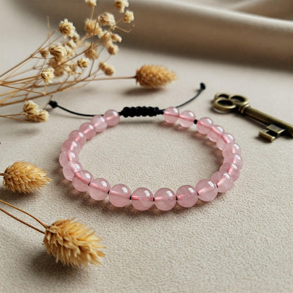 Rose Quartz Bracelet | Natural Love Crystal for Self-Love, Healing & Positive Energy