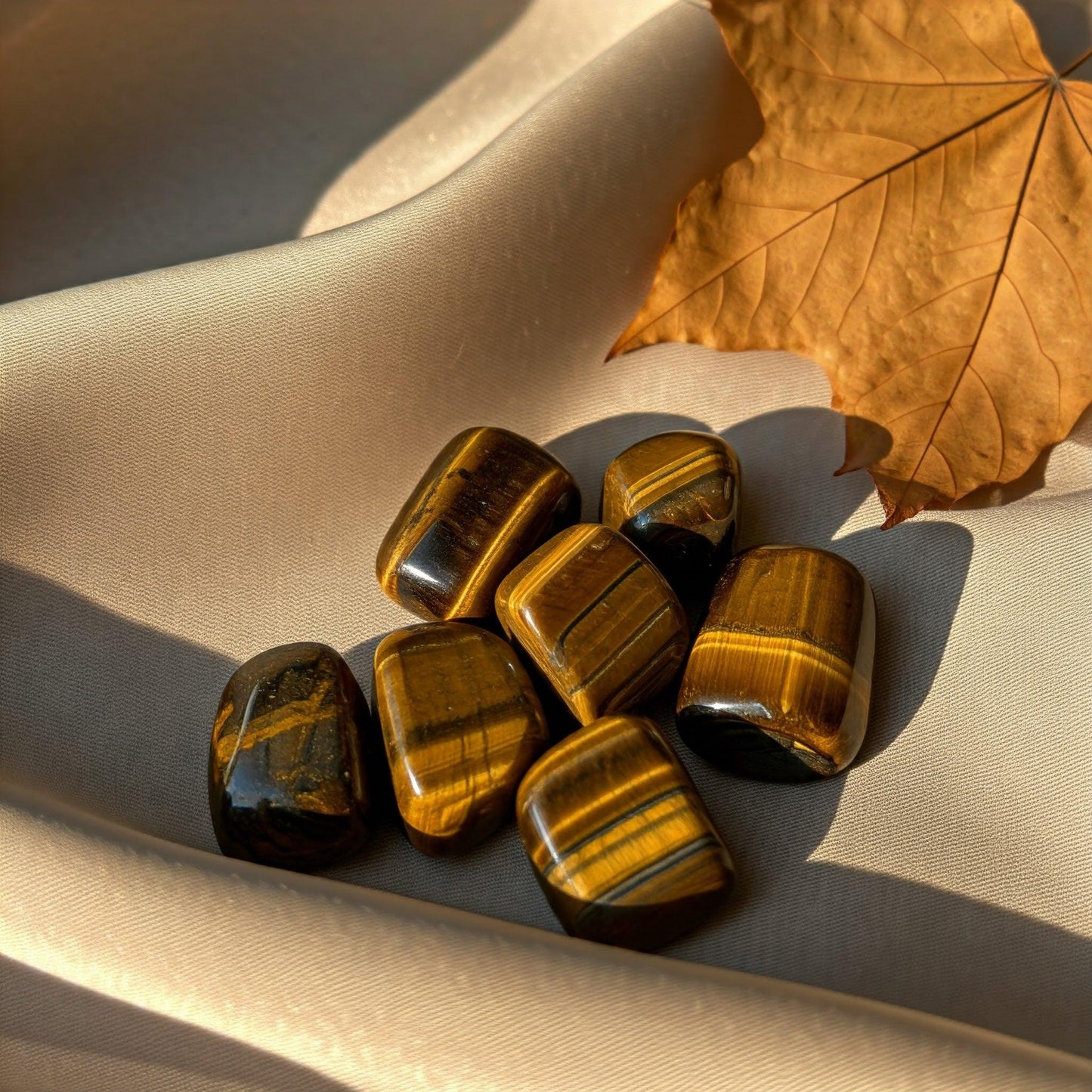 Tiger Eye Tumble Stone | Authentic Healing Crystal for Courage, Confidence & Protection