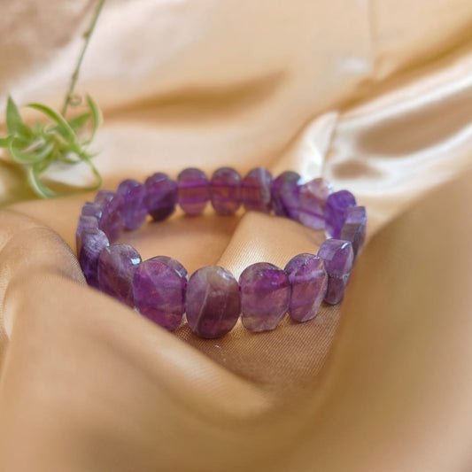 Amethyst Faceted Bracelet | Stackable Gemstone Jewelry for Balance, Peace & Beauty