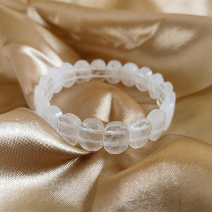 Clear Quartz Faceted Bracelet | Natural Gemstone for Amplified Clarity, Positivity & Style